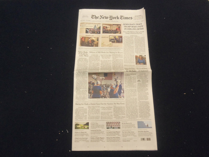 2021 FEB 11 NEW YORK TIMES - DEMOCRATS TRACE TRUMP MOB'S PATH IN CHILLING DETAIL