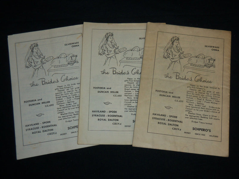 1952-1953 MILFORD PLAYHOUSE THEATRE PROGRAM LOT OF 3 - CONNECTICUT - J 6754