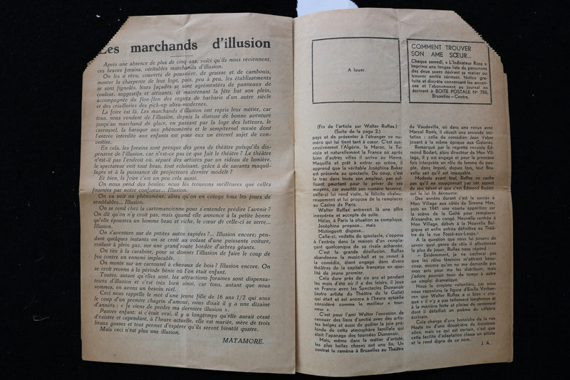 1945 MARCH 8 GAITE - LE THEATRE DE LA REVUE PROGRAMME - FRENCH - K 2802