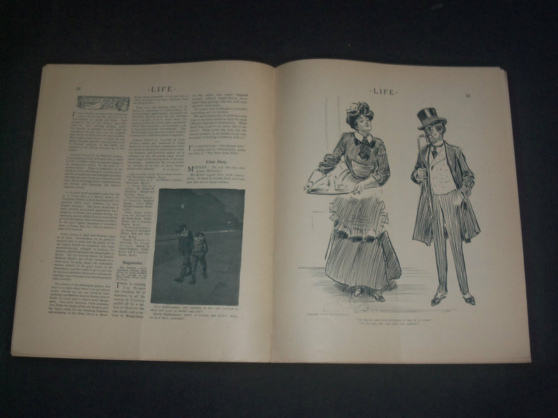 1905 JANUARY 12 LIFE MAGAZINE - NICE ILLUSTRATIONS, ADS & STORIES - B 6212