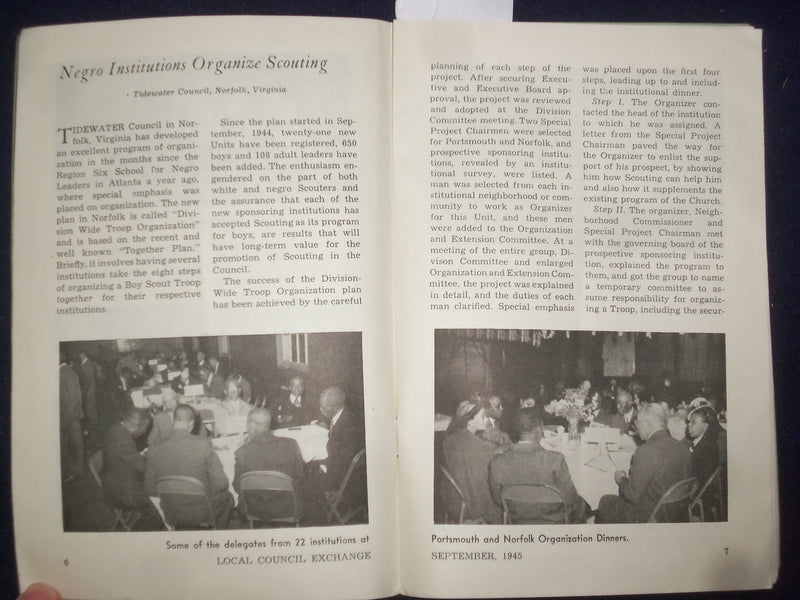 1945 SEPTEMBER THE LOCAL COUNCIL EXCHANGE BOY SCOUTS - J 9465