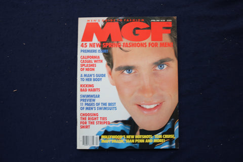 1985 APRIL MEN'S GUIDE TO FASHION (MGF) MAGAZINE - TOM FORD COVER - E 18648