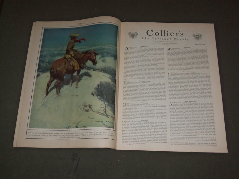 1910 APRIL 30 COLLIER'S MAGAZINE - THE WOMAN IN BLACK & OTHER STORIES - F 607