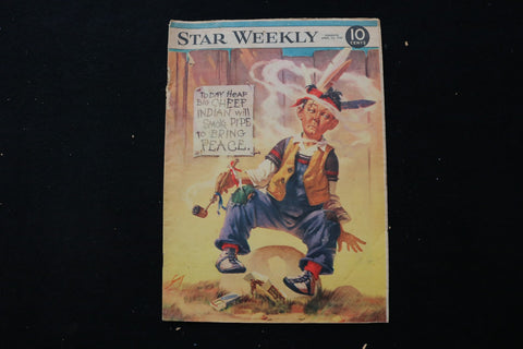 1945 APRIL 14 STAR WEEKLY MAGAZINE - HEAP BIG CHIEF COVER - E 26324