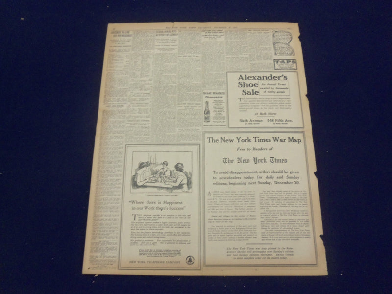 1917 DECEMBER 27 NEW YORK TIMES - WILSON TAKES OVER RAILROADS - NT 8265