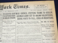 1919 MARCH 11 NEW YORK TIMES - WAR COUNCIL STIFFENS TERMS TO BERLIN - NT 9271