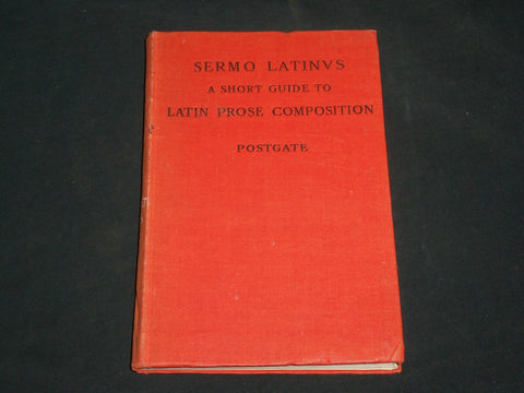 1934 SERMO LATINUS HARDCOVER BOOK BY J. P. POSTGATE - KD 6661