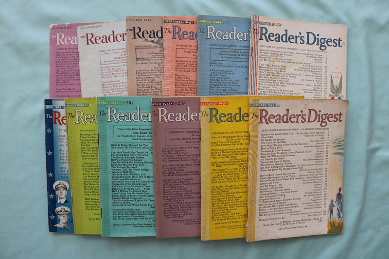 1943-1947 READER'S DIGEST MAGAZINE - LOT OF 34 - O 3980