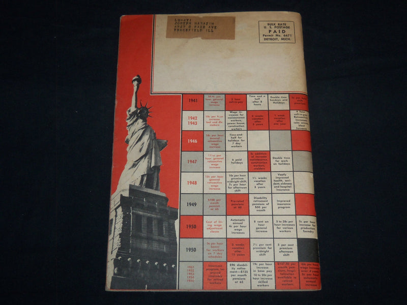 1958 WE WORK AT FORDS A PICTURE HISTORY BOOK - SOFTCOVER - UAW-CIO - J 8578