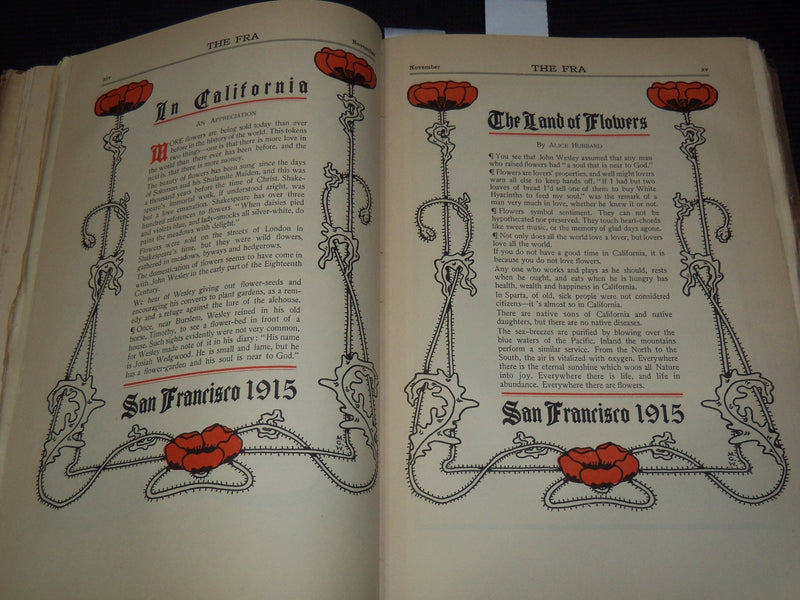 1910 OCT-1911 MARCH THE FRA JOURNAL MAGAZINE BOUND VOLUME - HUBBARD - KD 5403B