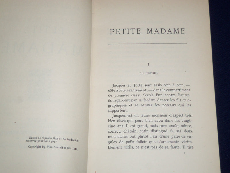 1912 PETITE MADAME FRENCH BOOK BY ANDRE LICHTENBEGER - KD 1992