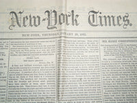 1865 JANUARY 19 NEW YORK TIMES NEWSPAPER - FORT FISHER CAPTURED - NP 3986