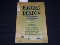 1931 RADIO DESIGN MAGAZINE - ORGAN OF THE RADIO INTERNATIONAL GUILD - J 7576