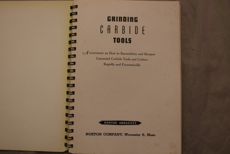 1950'S GRINDING CARBIDE TOOLS CATALOG - K 3450