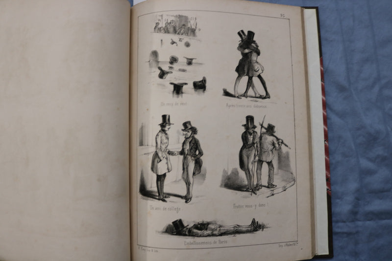 1800'S FOLIES LITH, PAR CHAM & EMMY HARDCOVER BOOK -PARIS - KD 9584