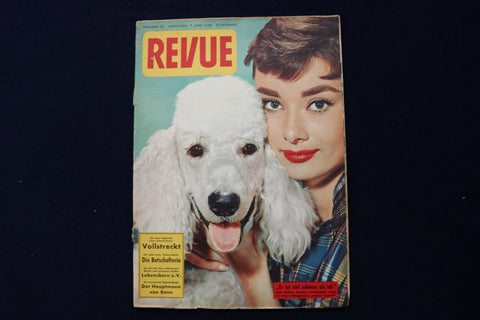 1958 JUNE 7 REVUE MAGAZINE - AUDREY HEPBURN - GERMAN COVER - E 23745