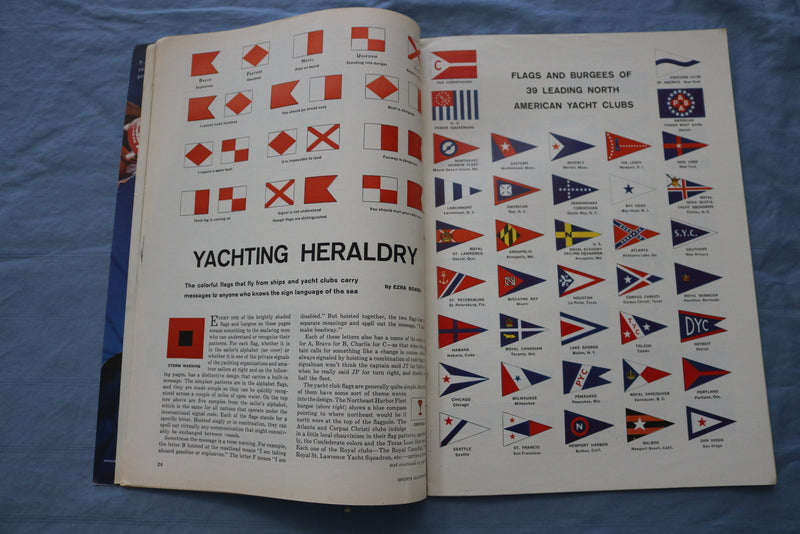 1957 JULY 1 SPORTS ILLUSTRATED MAGAZINE - YACHTING FLAGS COVER - ST 5505M