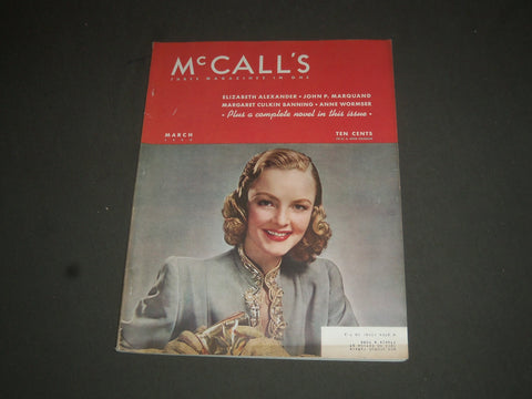 1940 MARCH MCCALL'S MAGAZINE - NICE COVER, STORIES & ADS - SP 6782