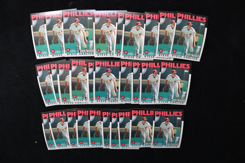STEVE CARLTON 1986 TOPPS BASEBALL CARDS - CARD #120 - NM-MT - LOT OF 30 - #219