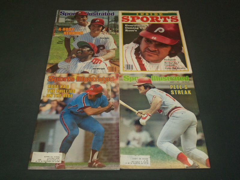 1978-1989 PETE ROSE ASSORTED SPORTS MAGAZINES LOT OF 8 ISSUES - O 2749