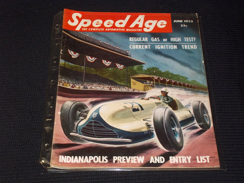 1953 JUNE SPEED AGE MAGAZINE - NICE RACING FRONT COVER - E 1995