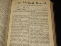 1889 JULY-DECEMBER THE MEDICAL RECORD WEEKLY JOURNAL BOUND VOLUME - KD 6132A