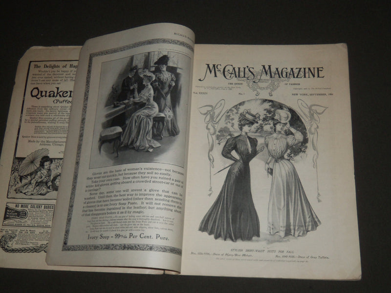 1906 SEPTEMBER MCCALL'S MAGAZINE - GREAT FASHION ILLUSTRATIONS & ADS - ST 5372