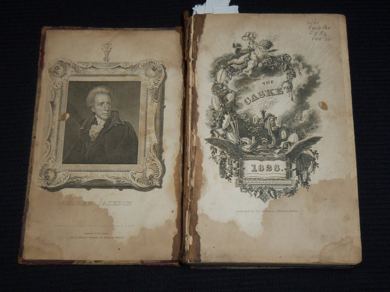 1828 JANUARY-DECEMBER THE CASKET LITERATURE MAGAZINE BOUND VOLUME - KD 703O