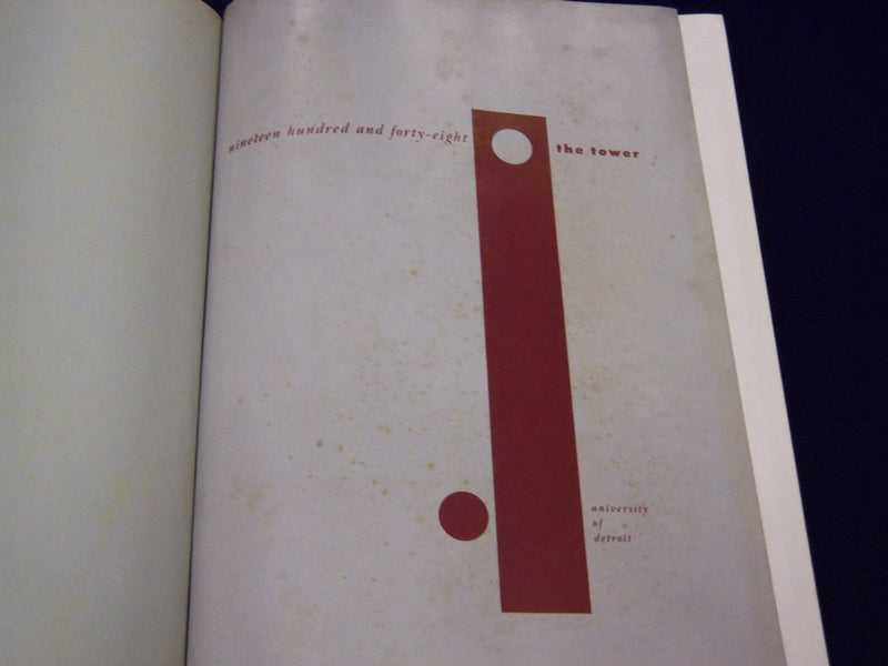 1948 TOWER UNIVERSITY OF DETROIT YEARBOOK - MICHIGAN - GREAT PHOTOS - YB 794