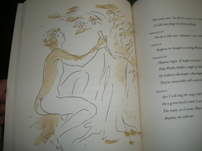 1960 THE ECLOGUES BY PUBLIUS VIRGILIUS MARO BOOK W/ SLIP CASE - ILLUS. - KD 614