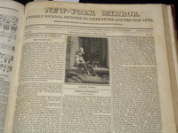 1839-1837 NEW YORK MIRROR AND LADIES GAZETTE BOUND VOLUME - R 89Q