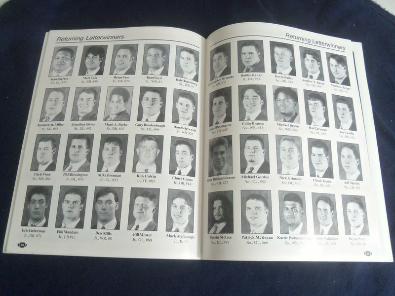 1996 SEP 7 FOOTBALL PROGRAM - URSINUS COLLEGE VS ALFRED UNIVERSITY - SP 1218Q