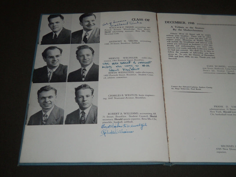 1948-1949 THE SHIELD WALTER HERVEY JUNIOR COLLEGE YEARBOOK - NEW YORK - YB 1146