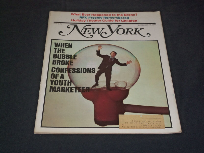 1970 DECEMBER 14 NEW YORK MAGAZINE - WHEN THE BUBBLE BROKE - SP 3738