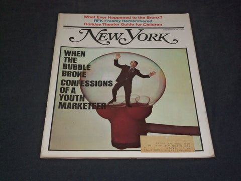 1970 DECEMBER 14 NEW YORK MAGAZINE - WHEN THE BUBBLE BROKE - SP 3738