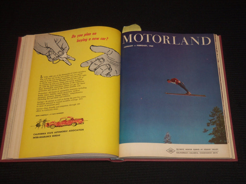 1959-1960 THE MOTOR LAND MAGAZINE BOUND VOLUME - 12 ISSUES - KD 705C