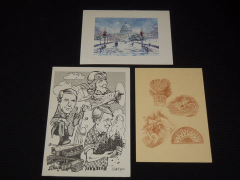 1980'S POLITICAL GREETING CARDS LOT OF 3 - DODD - BOGGS - J 9541