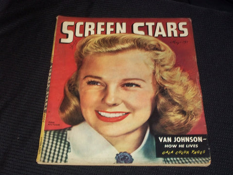 1946 MAY SCREEN STARS MAGAZINE - JUNE ALLYSON FRONT COVER - E 3848