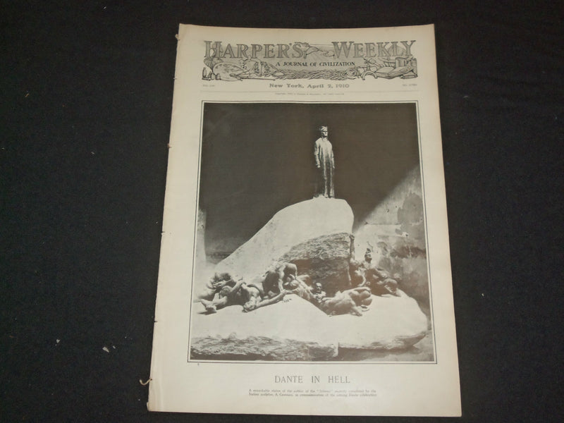 1910 APRIL 2 HARPER'S WEEKLY MAGAZINE - DANTE IN HELL - ST 6368