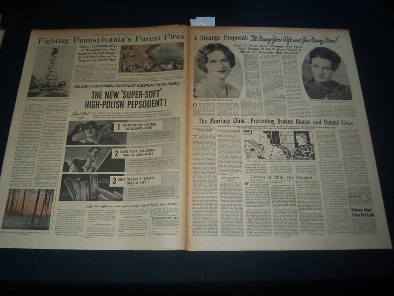 1936 APRIL 5 PHILADELPHIA INQUIRER MAGAZINE SECTION - FAN-DANGO - NT 7593