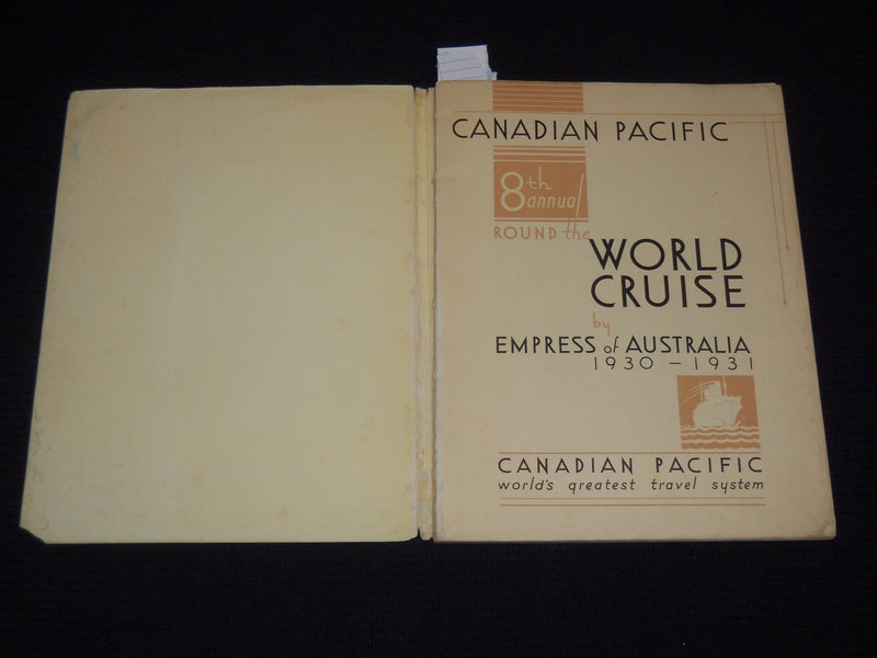 1930-1931 8TH ANNUAL CANADIAN PACIFIC ROUND THE WORLD CRUISE - J 9554