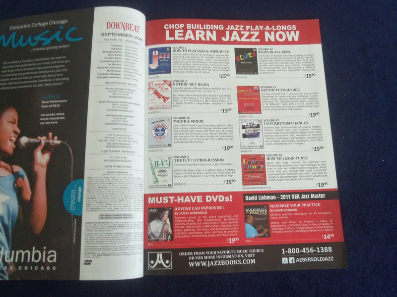 2011 SEPTEMBER DOWNBEAT MAGAZINE - CHRISTIAN SCOTT - STEFON HARRIS - F 375A