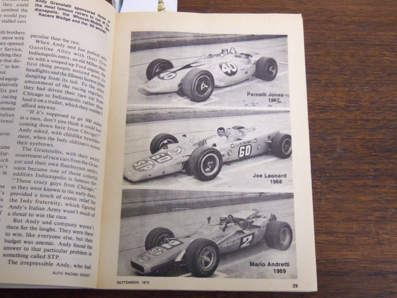1973 SEPTEMBER AUTO RACING DIGEST MAGAZINE ISSUE NO. 2 - A. J. FOYT - K 1152
