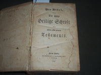 1852 DIE BIBEL OBER GANZE HEILIGE SCHRIFT GERMAN HARDCOVER BOOK - KD 4480