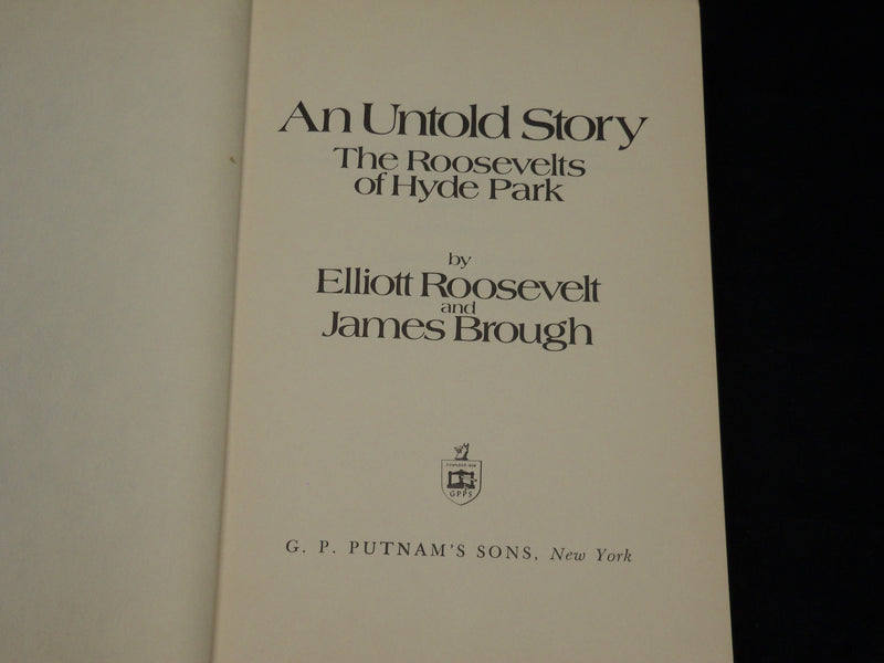 1973 THE ROOSEVELTS OF HYDE PARK BOOK INSCRIBED BY JAMES BROUGH - D 560