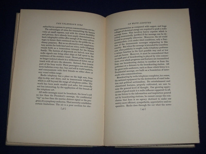1926 THE TELEPHONE IDEA BOOK BY ARTHUR POUND - GREAT INFORMATION - KD 1881