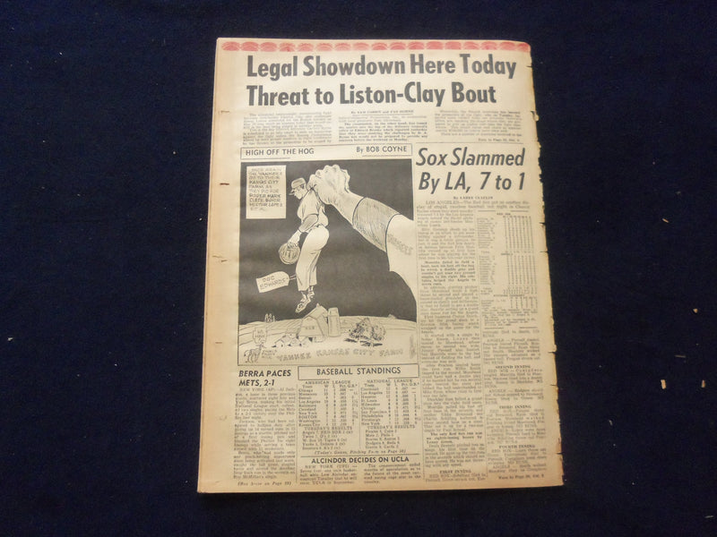 1965 MAY 5 BOSTON RECORD AMERICAN NEWSPAPER - REBELS 'ELECT' PRESIDENT - NP 6282