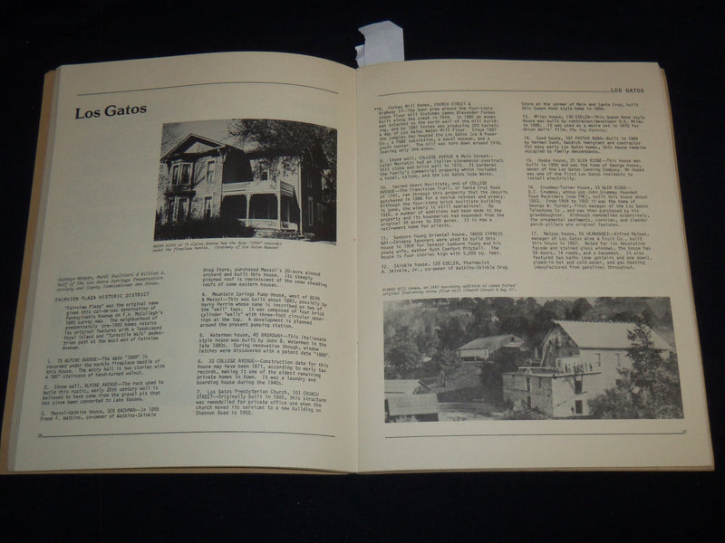 1979 SANTA CLARA COUNTY HERITAGE RESOURCE INVENTORY BOOK - SOFTCOVER - J 8906