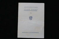 1924 AUSTIN HIGH SCHOOL CLASS NIGHT & COMMENCEMENT PROGRAMS - CHICAGO - K 1908
