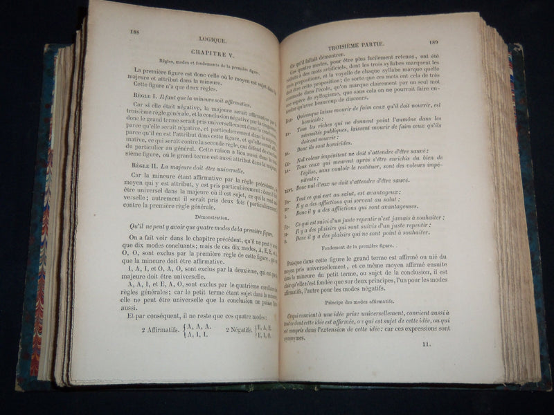 1846 LOGIQUE DE PORT ROYAL VOLUME BY ARNAULD - FRENCH - KD 4815I